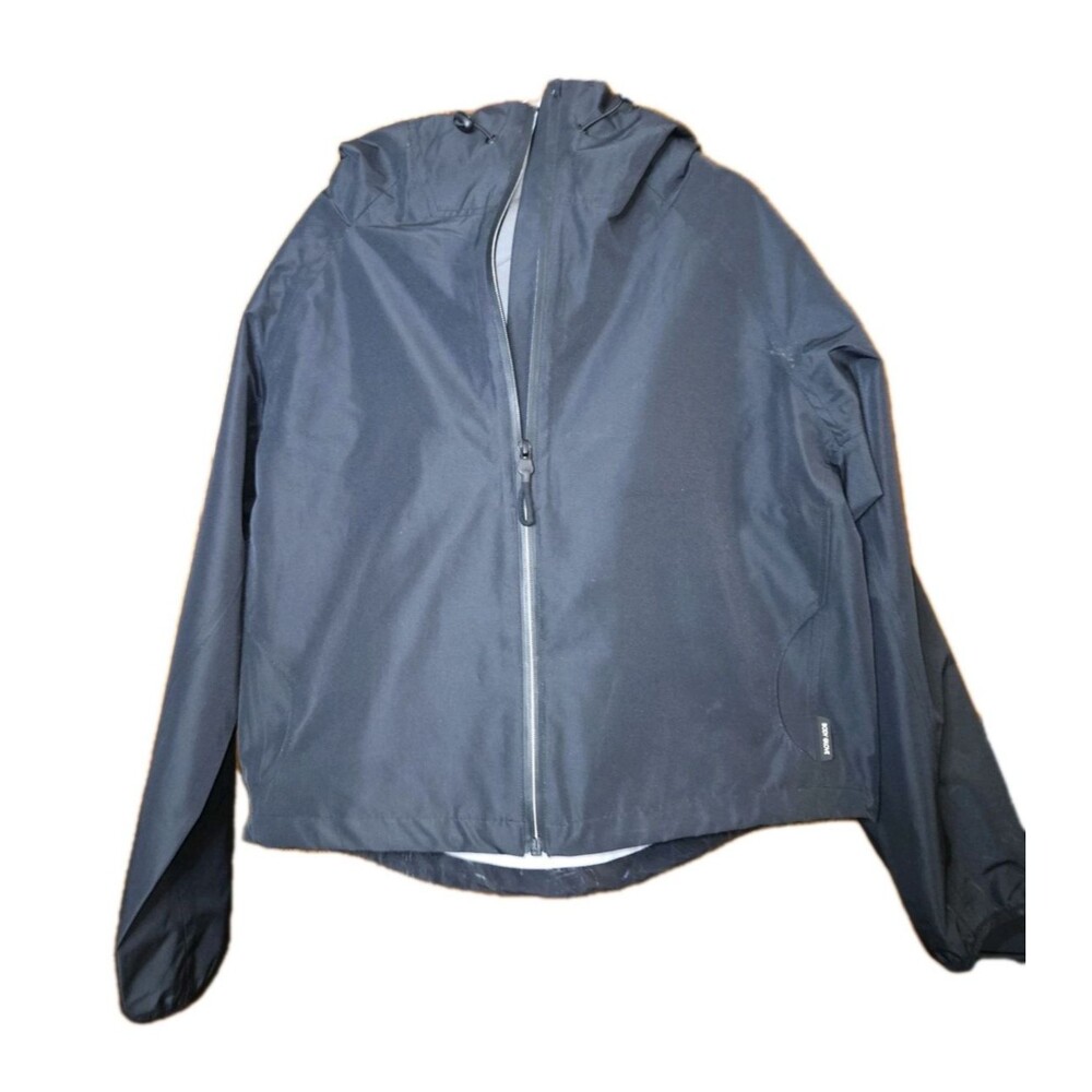 Body Glove Women's Large Black Hooded Jacket Color Changing Wet Look EUC